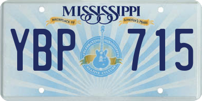 MS license plate YBP715