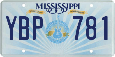 MS license plate YBP781