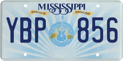 MS license plate YBP856