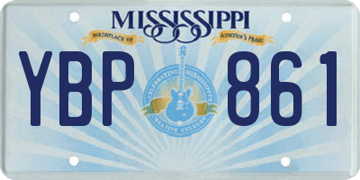 MS license plate YBP861