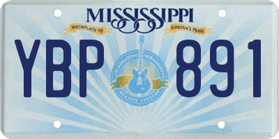 MS license plate YBP891
