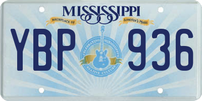 MS license plate YBP936