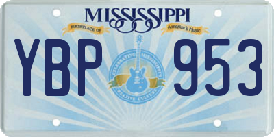 MS license plate YBP953