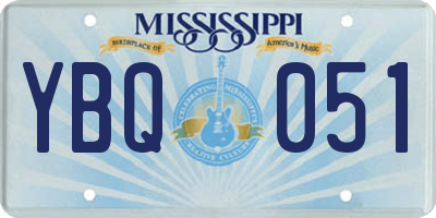 MS license plate YBQ051