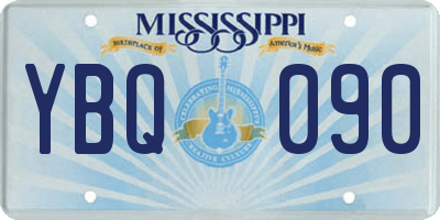 MS license plate YBQ090