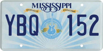 MS license plate YBQ152