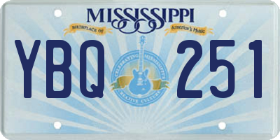 MS license plate YBQ251