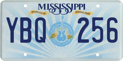MS license plate YBQ256