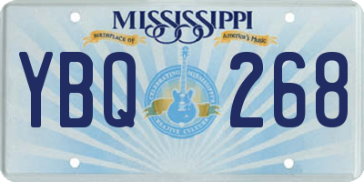 MS license plate YBQ268