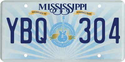 MS license plate YBQ304