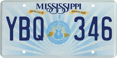 MS license plate YBQ346