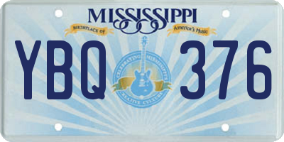 MS license plate YBQ376