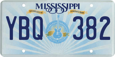 MS license plate YBQ382