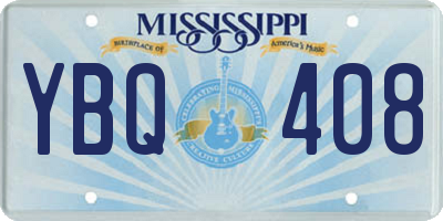 MS license plate YBQ408