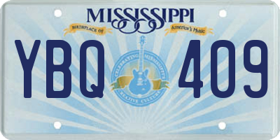 MS license plate YBQ409