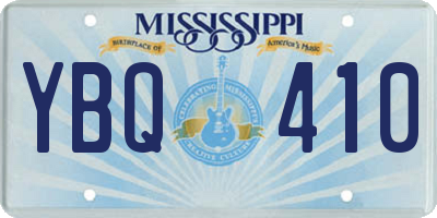 MS license plate YBQ410