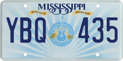 MS license plate YBQ435