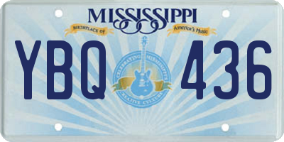MS license plate YBQ436