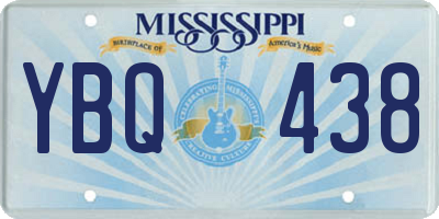 MS license plate YBQ438