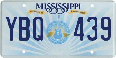 MS license plate YBQ439
