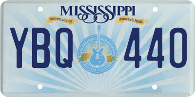 MS license plate YBQ440