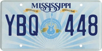 MS license plate YBQ448