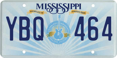 MS license plate YBQ464