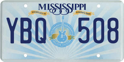 MS license plate YBQ508