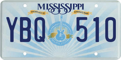 MS license plate YBQ510