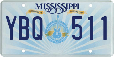 MS license plate YBQ511
