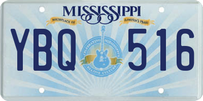 MS license plate YBQ516