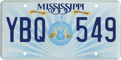 MS license plate YBQ549