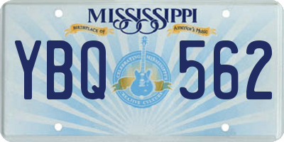 MS license plate YBQ562