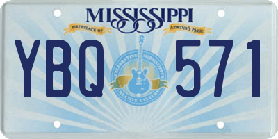 MS license plate YBQ571