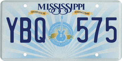 MS license plate YBQ575