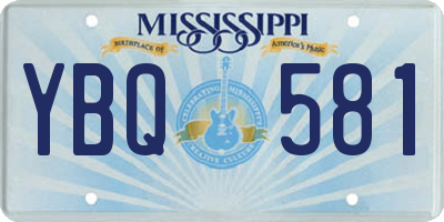 MS license plate YBQ581