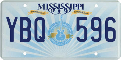 MS license plate YBQ596