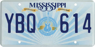 MS license plate YBQ614