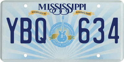 MS license plate YBQ634