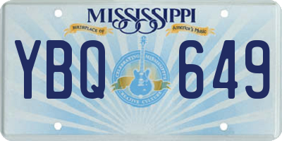 MS license plate YBQ649