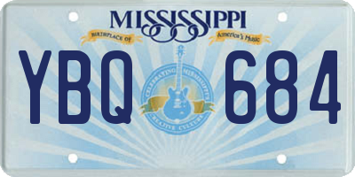 MS license plate YBQ684