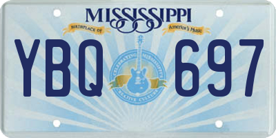 MS license plate YBQ697