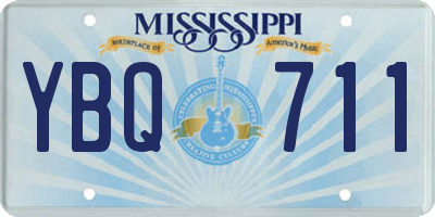 MS license plate YBQ711