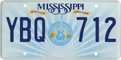 MS license plate YBQ712