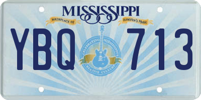 MS license plate YBQ713