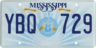 MS license plate YBQ729
