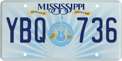 MS license plate YBQ736
