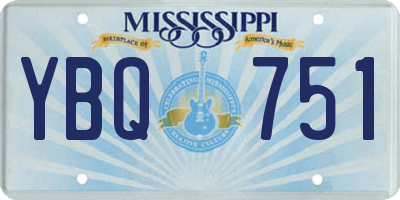 MS license plate YBQ751