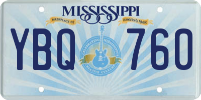 MS license plate YBQ760