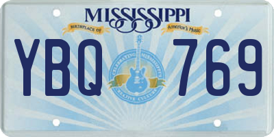 MS license plate YBQ769
